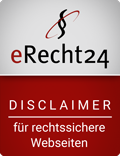 eRecht24-Siegel rechtssicherer Disclaimer